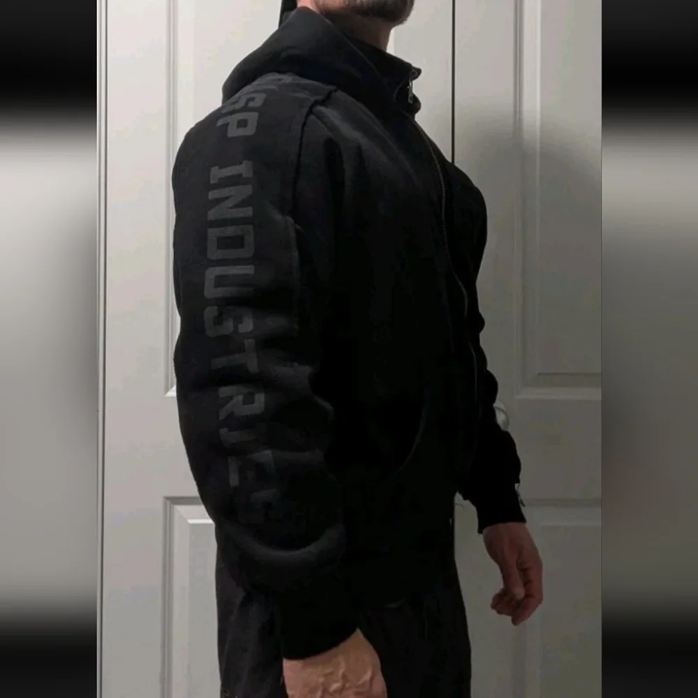 Men Pro Bodybuilder Gasp Zip Up Hoodie L - Picture 3 of 5